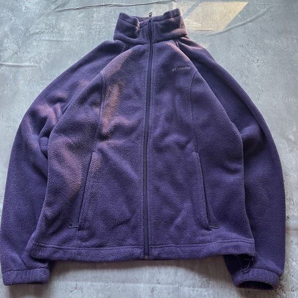 Columbia Jackets & Blazers - Columbia Size M Womens Purple Fleece Full Zip Jacket Winter Y2k Outdoors Soft